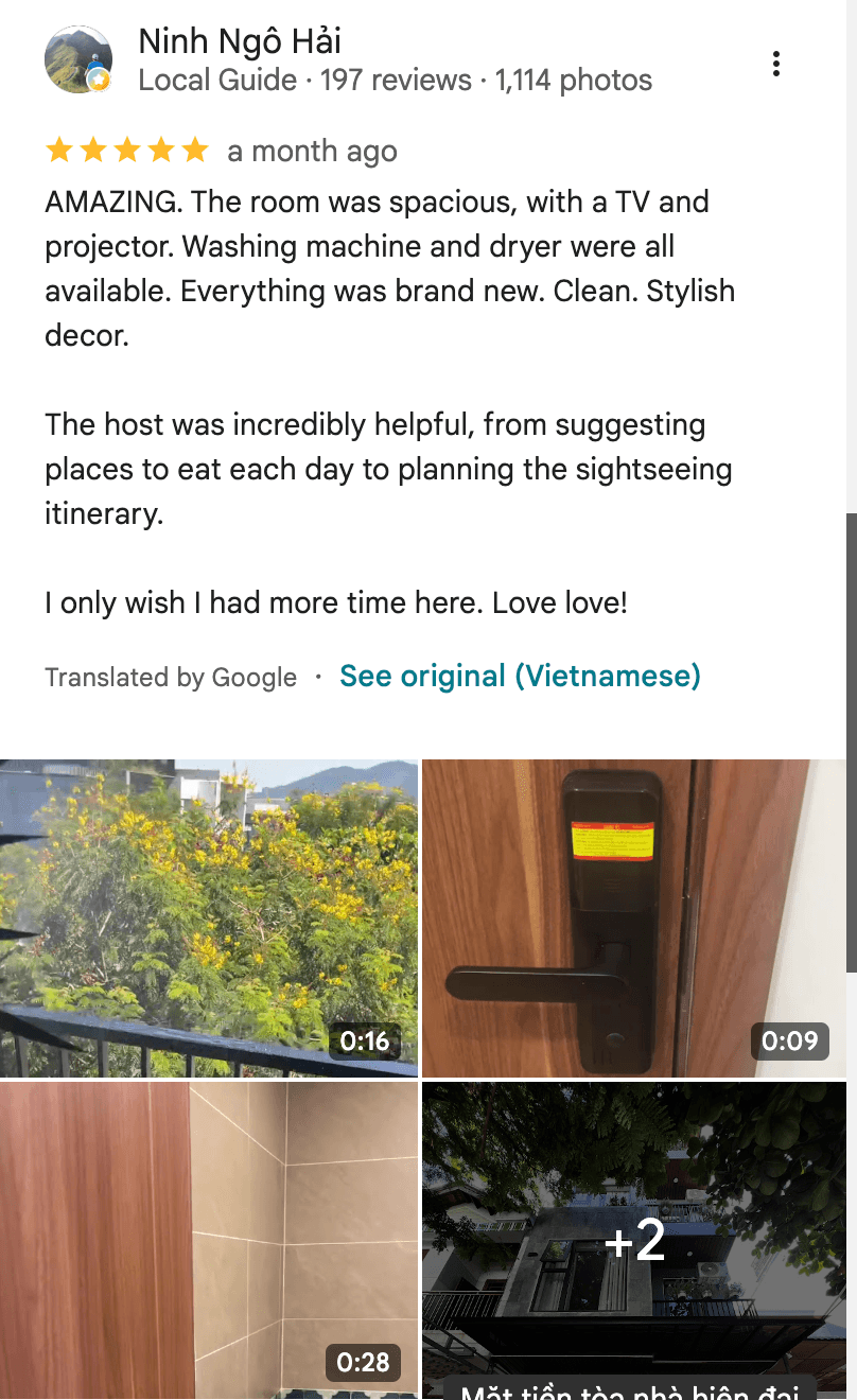 Ảnh chụp đánh giá thực tế của khách lưu trú tại Lapin Homestay