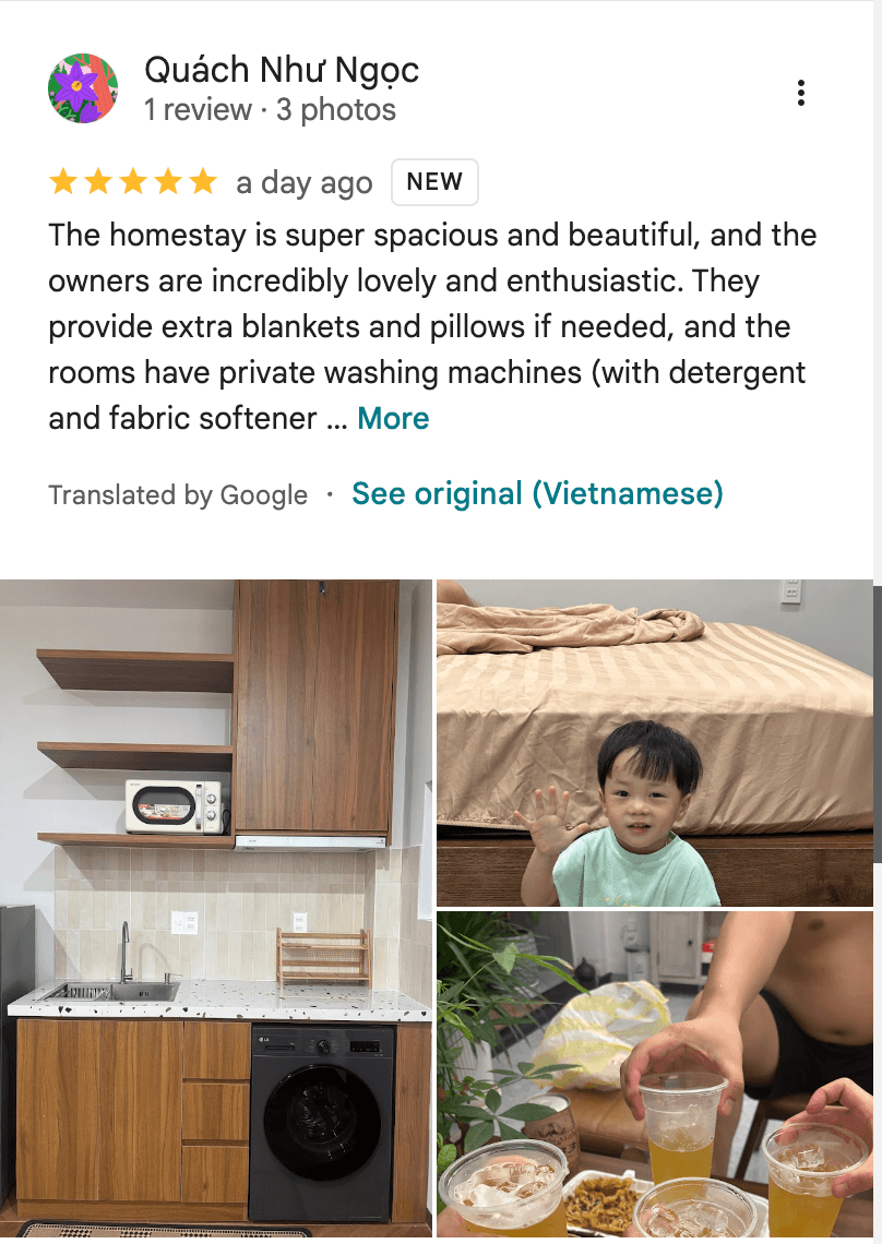 Ảnh chụp đánh giá thực tế của khách lưu trú tại Lapin Homestay